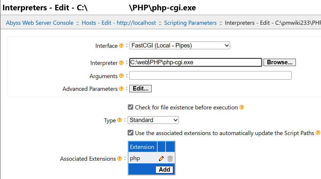 Pmwiki-Abyss Config